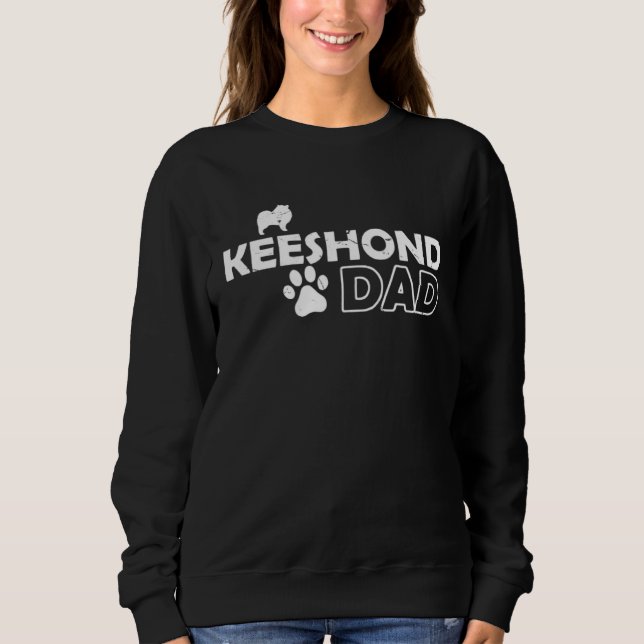 Sudadera Keeshond Dad  Cute Dog Owner Adopt Rescue Fathers  (Anverso)