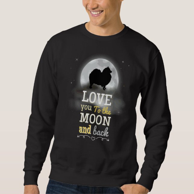 Sudadera Keeshond Dog Love To Moon (Anverso)