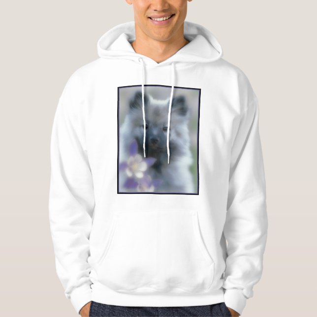 Sudadera Keeshond y Columbine - Fotografía de perro (Anverso)