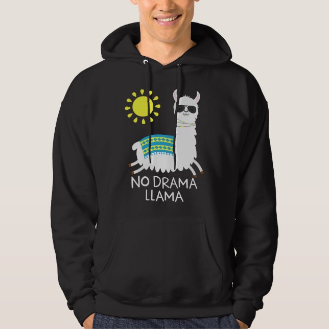 Sudadera Kein Drama Lama Alpaca Happy Freedom Llama Sunglas (Anverso)