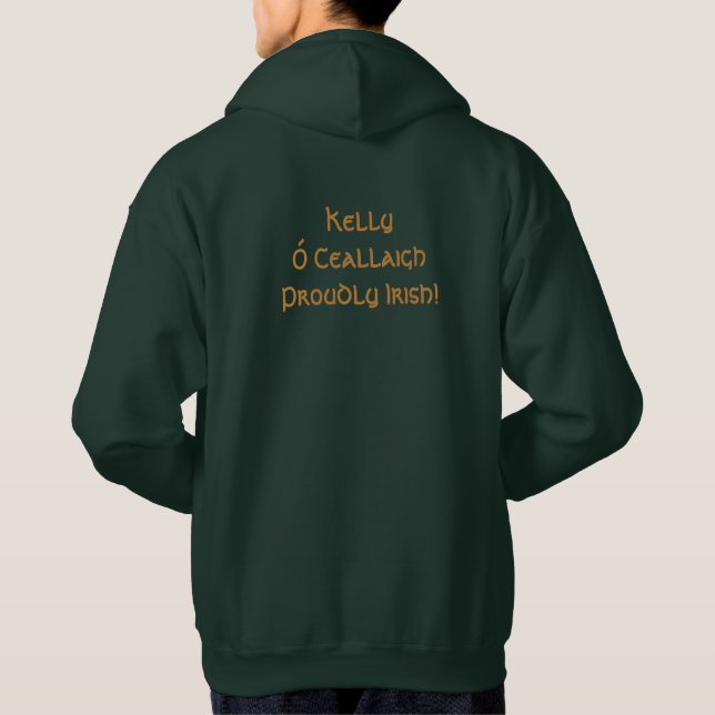 Sudadera Kelly Escudo Coat of Arms Hoodie - Orgulloso Irlan (Reverso)