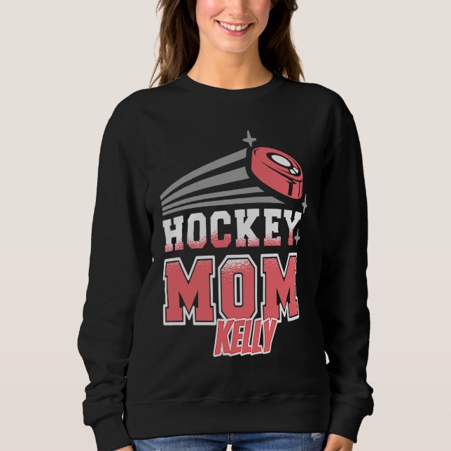 Sudadera Kelly Hockey Mom With Puck Womens (Anverso)