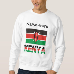 Sudadera Kenia Bandera de Kenia Nombre Personalizado 