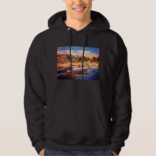 Sudadera Kennebunk Beach, Maine Vintage Cottages Photo