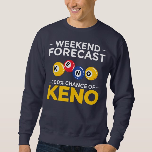 Sudadera Keno Game Player Slot Machine Numbers Casino  (Anverso)