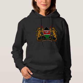 Sudadera Kenya Escudo de armas Afiche de la bandera de los 