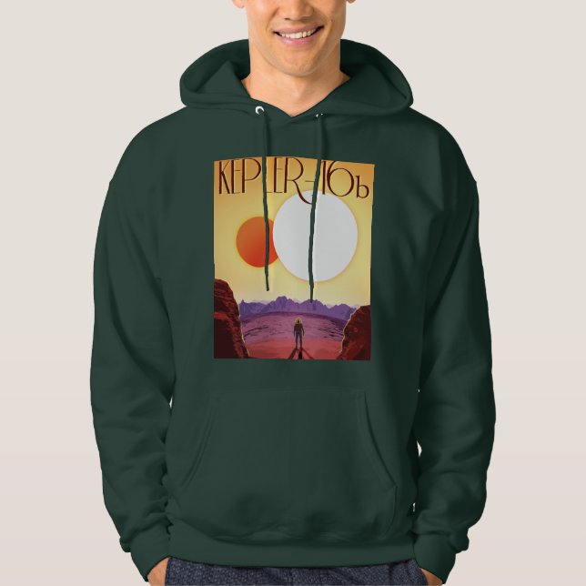 Sudadera Kepler-16b: Atardecer binario solar en el espacio  (Anverso)