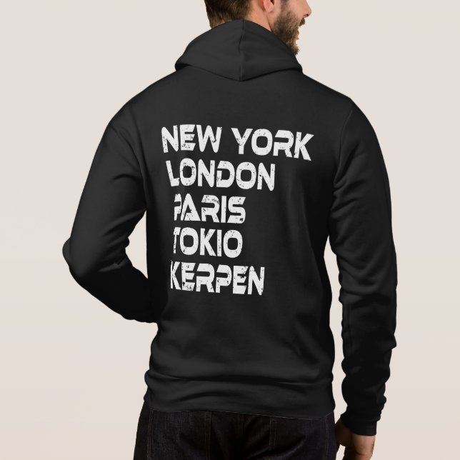 Sudadera Kerpen New York London Tokio Paris Hoodie (Reverso)