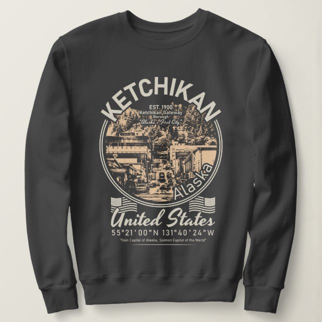 SUDADERA KETCHIKAN ALASKA - ISLA REVILLAGIGEDO (Anverso del diseño)
