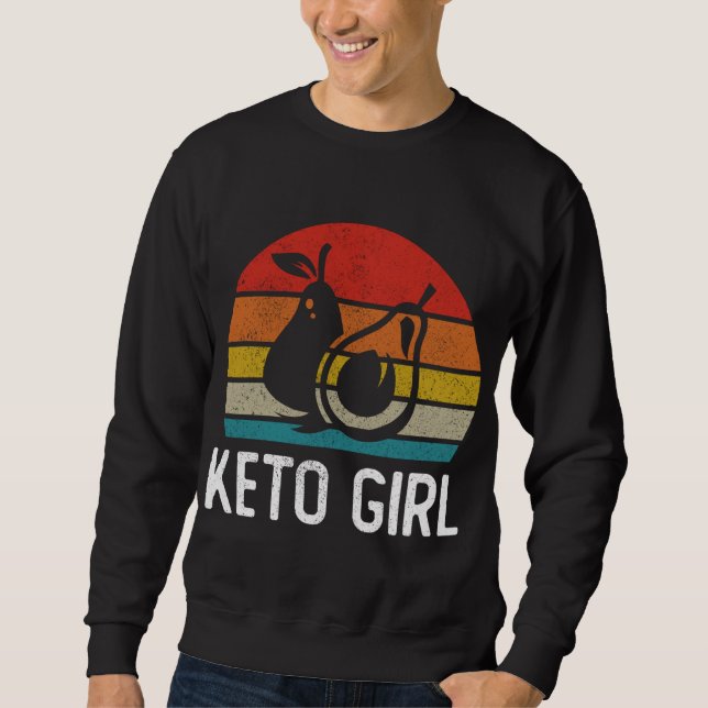 Sudadera Keto Chica, Funny Dieta Ketogénica Advocado Fruta  (Anverso)