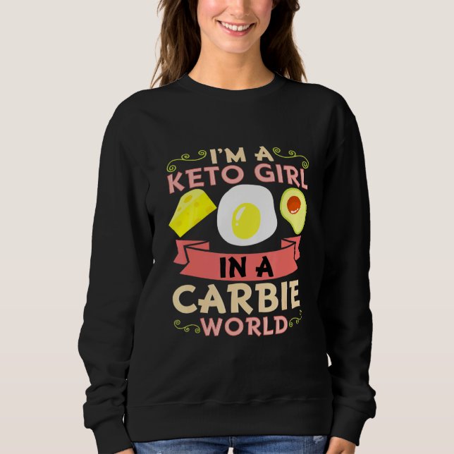 Sudadera Keto Chica Ketosis Ketogénica Dieta Aguda Huevos C (Anverso)