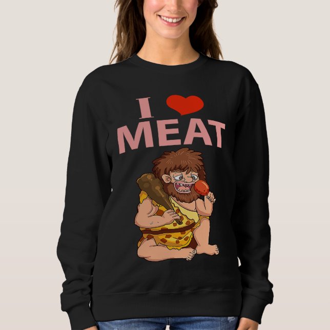 Sudadera Keto Diet Design I Love Meat (Anverso)
