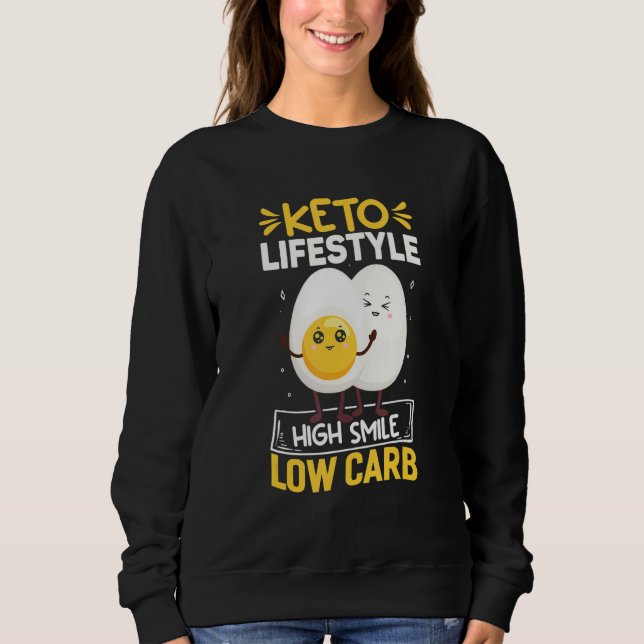 Sudadera Keto Lifestyle High Smile, Funny Ketodiet Costume  (Anverso)