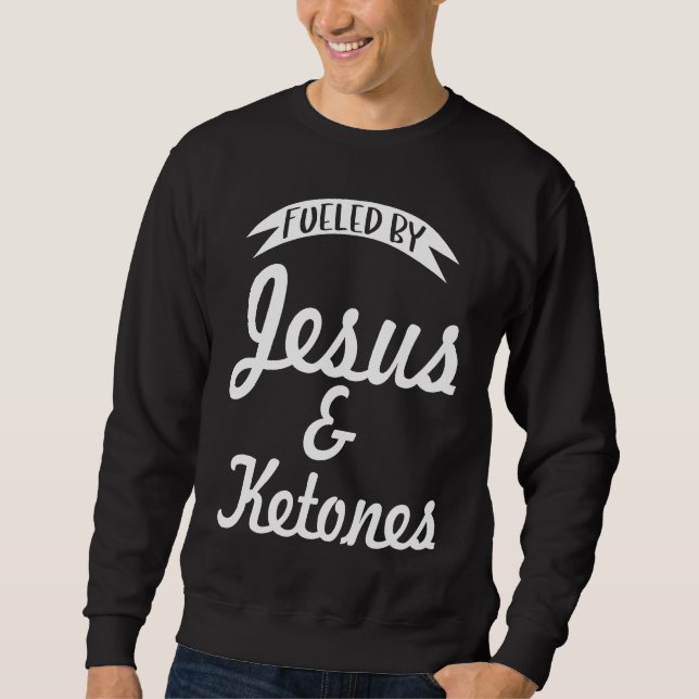 Sudadera Keto Religious Fueled By Jesus Vegan Christian Die (Anverso)