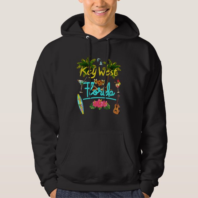 Sudadera Key West Florida Beach Summer Palm Surf Sun Set Pa (Anverso)