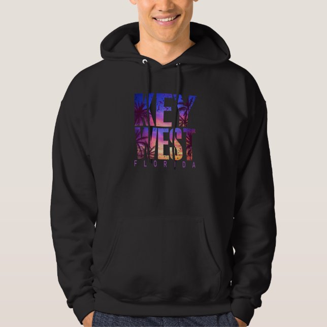 Sudadera Key West Florida Beach Summer Vacation Matching Fa (Anverso)
