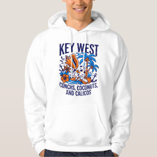 Sudadera Key West Florida Tropical Gatos Caracoles Y Cocos