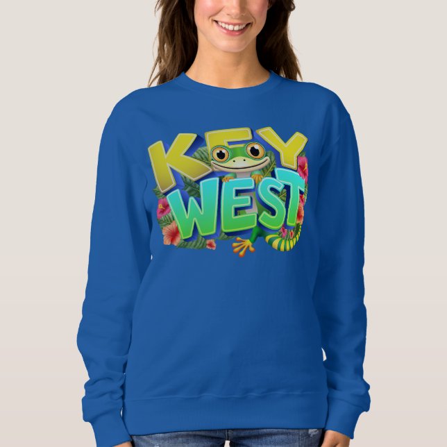 Sudadera Key West Gecko Florida (Anverso)