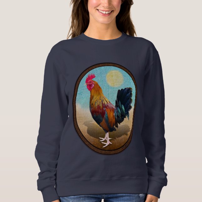 Sudadera Key West - Óvalo de cosecha de gallos gitanos (Anverso)