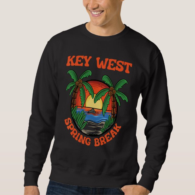 Sudadera Key West Spring Break School Vacation Beach Trip C (Anverso)