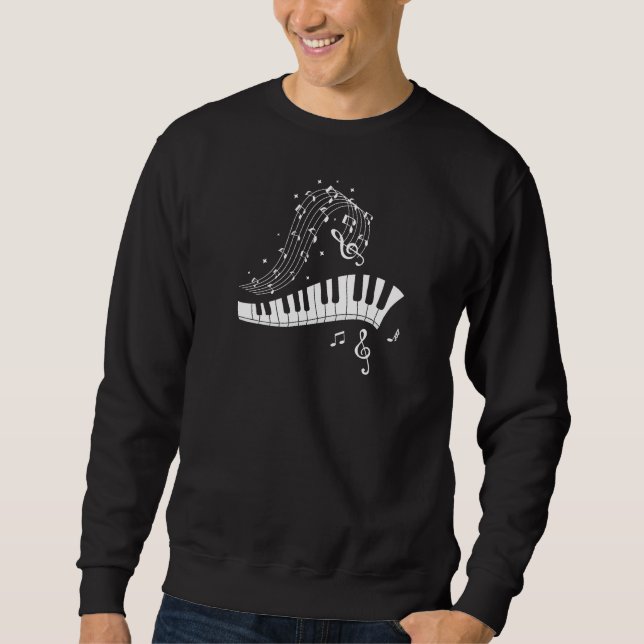 Sudadera Keyboard Piano Music Note Design for Music Pianist (Anverso)