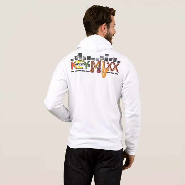Sudadera KEYMIXX. Camiseta oscura básica (Reverso completo)