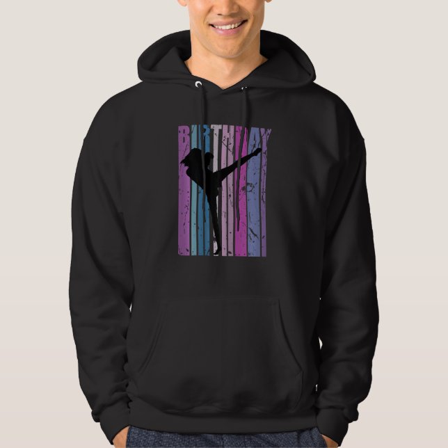 Sudadera Kickboxing Cumpleaños Mujeres Kickboxer Retro Vint (Anverso)