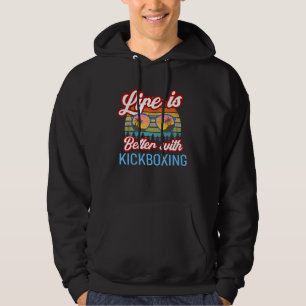 Sudadera Kickboxing Vintage Sunset Life es mejor con Kick