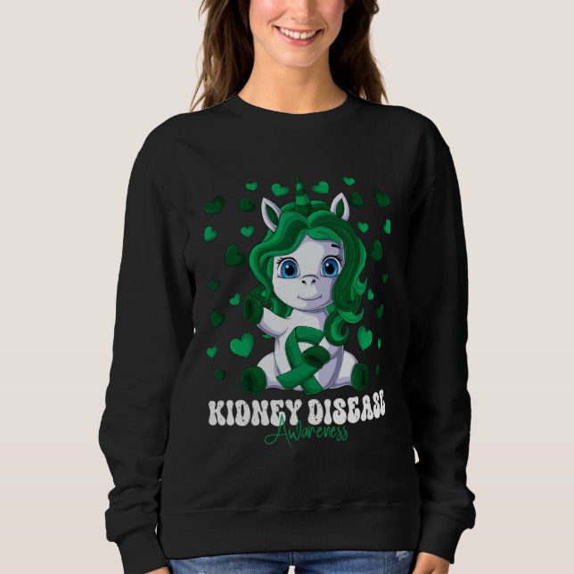 Sudadera Kidney Disease Awareness Month Green Ribbon Unicor (Anverso)