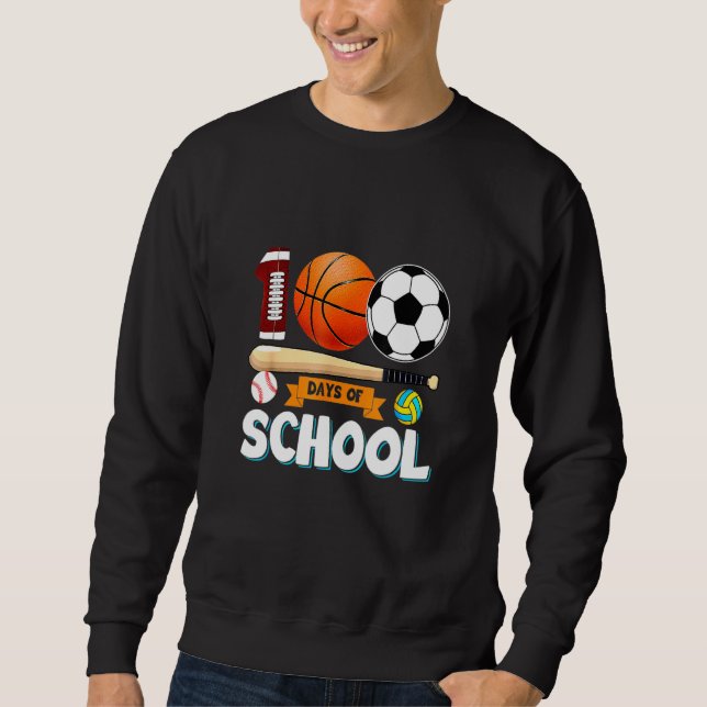 Sudadera Kids 100 Days Of School Sports Happy 100Th Day Of  (Anverso)