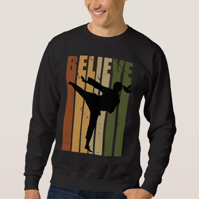 Sudadera Kids Camouflage Retro Karate Motivating Believe Pr (Anverso)