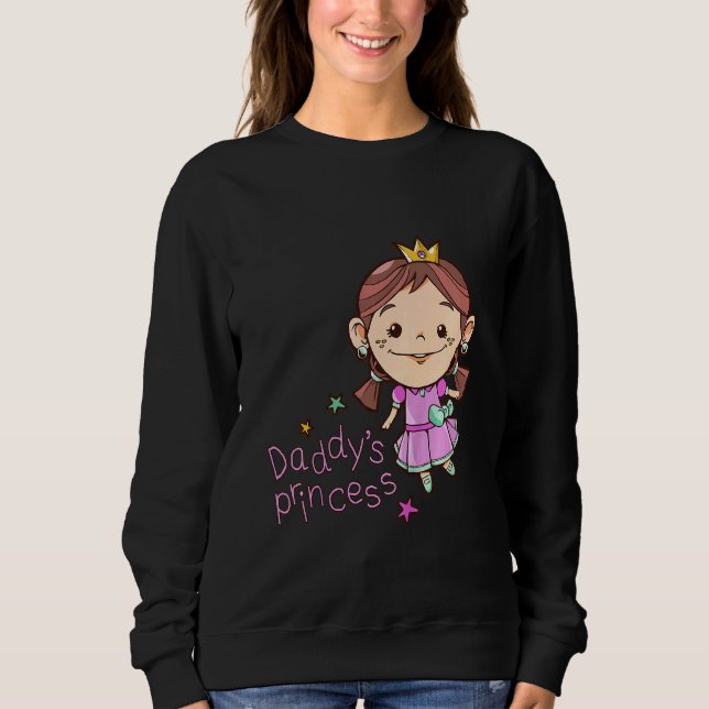 Sudadera Kids Daughter Daddys Princess Girl First Father's  (Anverso)