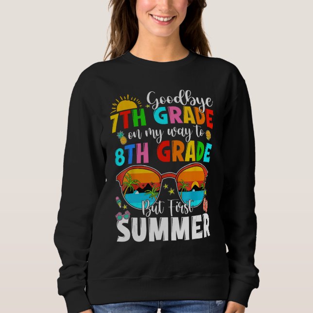 Sudadera Kids Goodbye 7th Grade Graduation To 8th Grade Bea (Anverso)