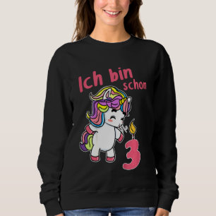 Sudadera Kids Ich Bin 3 Jahre Geburtstags Einhorn Third Geb