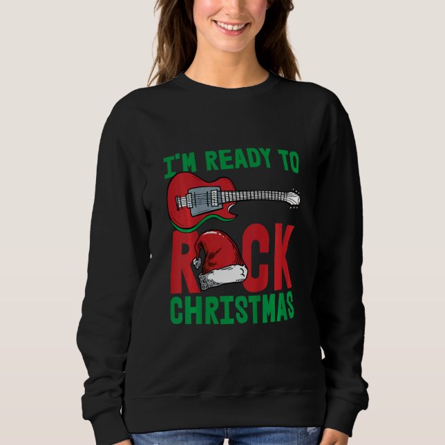 Sudadera Kids Im Ready To Rock Christmas Pajama Cool Guitar (Anverso)