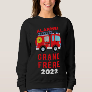 Sudadera Kids Je Vais Être Grand Brother 2022 Fireman Pregn