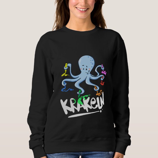 Sudadera Kids Kraken Creative Children Nursery Doodling Pai (Anverso)