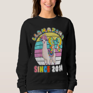 Sudadera Kids Llama Chica Nacimiento Alpaca Llamativo de 12