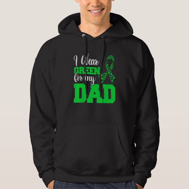Sudadera Kids Lymphoma Family Suppor  I Wear Green For My D (Anverso)