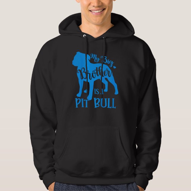 Sudadera Kids My Big Cute Brother Es Un Pitbull Para Chica  (Anverso)