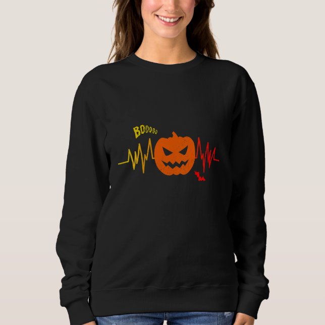 Sudadera Kids Pumpkin Heartbeat Halloween  Pumpkin   Party (Anverso)