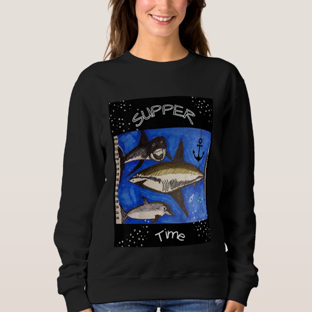 Sudadera Kids Shark Supper Time Youth Cool (Anverso)