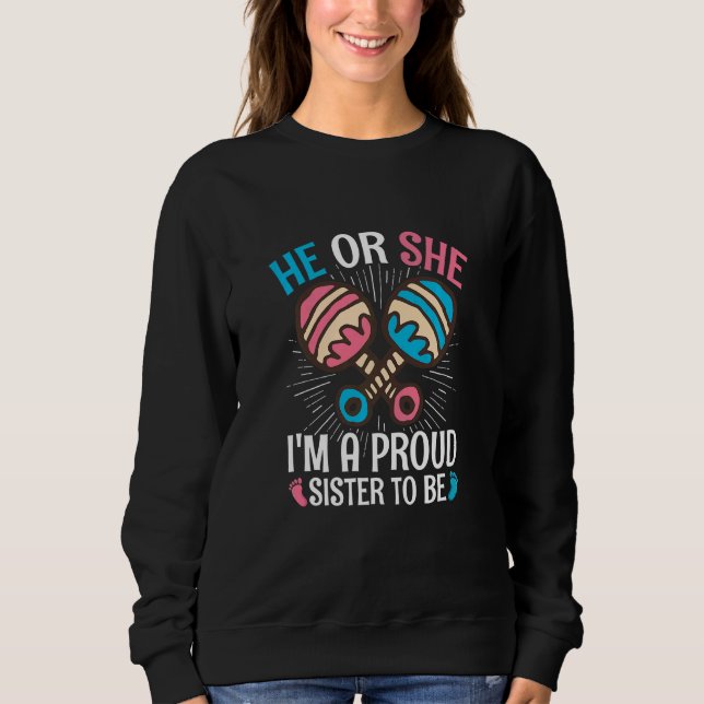 Sudadera Kids Sibling Gender Reveal Quote for a Gender Reve (Anverso)