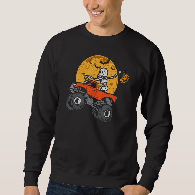 Sudadera Kids Skeleton Monster Truck Moon Candy Toddler Boy (Anverso)