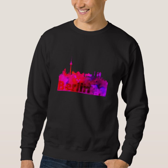Sudadera Kids Skyline Berlin Alemania Capital Watercolor Lo (Anverso)