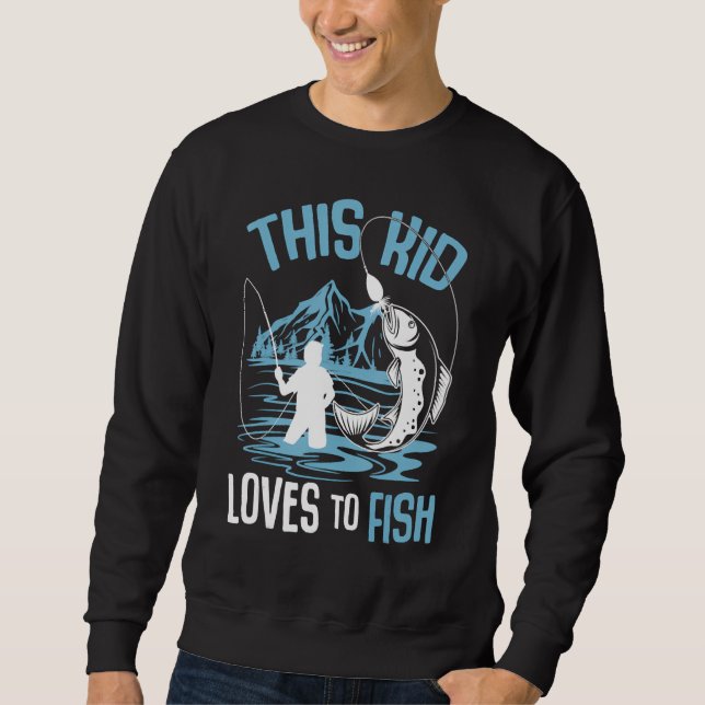 Sudadera Kids This Kid Loves to Fish Bass Fishing Fisherman (Anverso)