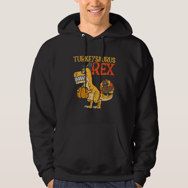 Sudadera Kids Turkeysaurus Rex Dab Turkey Dino Toddler Boys (Anverso)