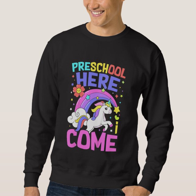 Sudadera Kids Unicorn  Teacher Students Pre School Back To  (Anverso)