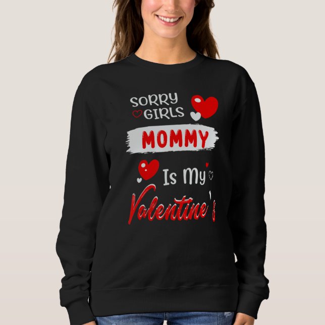 Sudadera Kids Valentines day toddler boys Mommy is my Valen (Anverso)