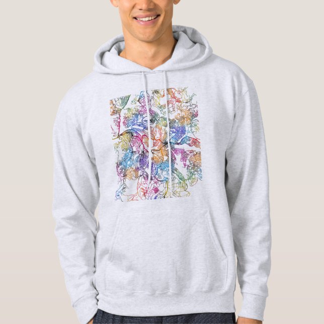 Sudadera Kigali Rwanda City Map (Anverso)